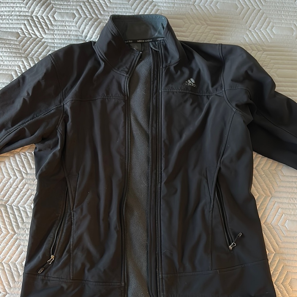 Adidas Outdoor Size Large - Black fleece full zip jacket